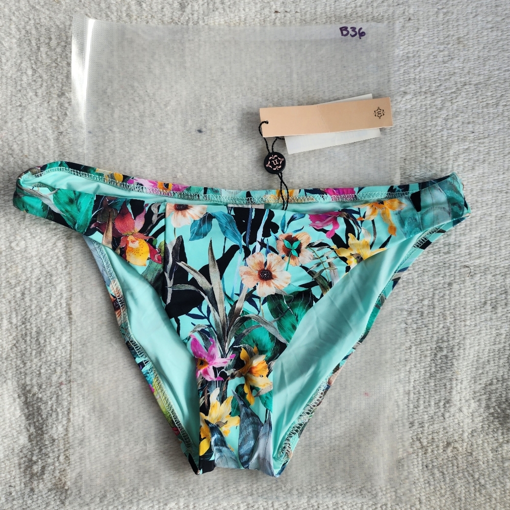 Nanette Lepore Tropical Flower Print Bikini Bottom Size 8,